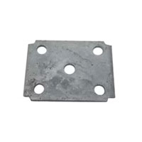 (image for) Trailer Galvanized Suspension U-Bolt Axle Plate 3'' Round 3.5HD-7K Axles Dexter/Redneck #117521-G