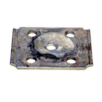 (image for) Trailer Galvanized Suspension U-Bolt Axle Plate 2'' Square 2.2-3.5k Axle Dexter/Redneck #117594-G