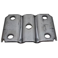 (image for) Trailer Suspension U-Bolt Axle Plate 3'' Round 3.5 HD-7K Axle Dexter/Redneck #12-2