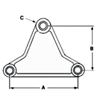(image for) Trailer Suspension Equalizer Triangular 6" Tall Dexter/Redneck #13-10