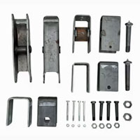 (image for) Trailer Combo Tandem Axle Spring Hanger 2" Slipper Springs 3.5-8K Axle Dexter/Redneck #AP202-H202