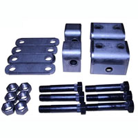 (image for) Trailer Spring Hanger Kit Single 2-7K Axle 1.75" Double Eye Spring Short Hanger Long Strap Steel Bushing Dexter/Redneck #ASP1