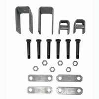 (image for) Trailer Spring Hanger Kit Single 2-7K Axle 1.75" Double Eye Spring Tall Hanger Long Strap Steel Bushing Dexter/Redneck #APS5