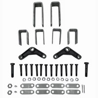 (image for) Trailer Spring Hanger Kit Tandem 2-7K Axles 1.75" Double Eye Spring Tall Curved Equalizer Dexter/Redneck #APT4
