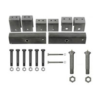 (image for) Trailer Tandem Axle Spring Hanger Kit 2" Slipper Springs 3.5-8K 4" Hangers Long Equalizer Dexter/Redneck #APT6SE-36SC-GRS
