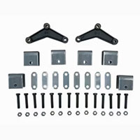 (image for) Trailer Spring Hanger Kit Tandem 2-7K Axles 1.75" Double Eye Spring 2 1/2" Front/Center/Rear Hangers Tall Curved Equalizer Dexter/Redneck #APT9