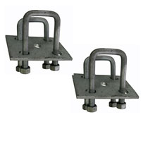 (image for) Trailer Galvanized Suspension U-Bolt Kit 1/2"*20 X 6 5/8" For 3.5k 2" Square Axle Dexter/Redneck #APUBS2GBK-631