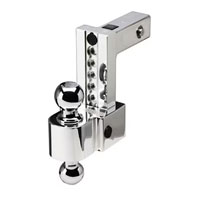 (image for) Flash Secure Locking Receiver Hitch Ball-Mount 6" Drop Adjustable Channel Dual-Ball Dexter/Redneck #44-00-4600