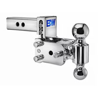 (image for) Trailer Receiver Hitch Ball-Mount Adjustable Channel Dual-Ball 10k Chrome Dexter/Redneck #TS10033C