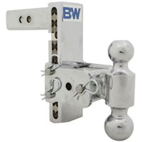 (image for) Trailer Receiver Hitch Ball-Mount Adjustable Channel Multi-Ball 10k 7" Drop Chrome Dexter/Redneck #TS10040C