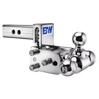 (image for) Trailer Receiver Hitch Ball-Mount Adjustable Channel Tri-Ball 10k Chrome Dexter/Redneck #TS10047C