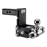 (image for) Trailer Receiver Hitch Ball-Mount Adjustable Channel Tri-Ball 10k 5" Drop Dexter/Redneck #TS10048B