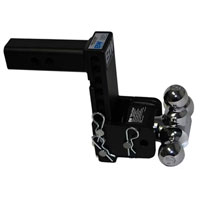 (image for) Trailer Tow&Stow Receiver Hitch Ball-Mount Adjustable Channel Dual-Ball 10k Dexter/Redneck #TS10049B