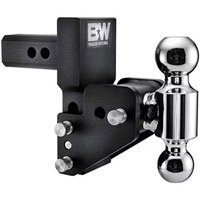 (image for) Trailer Receiver Hitch Multi Pro Ball-Mount Adjustable Channel Dual Ball 10k 2.5" Drop Dexter/Redneck #TS10063BMP