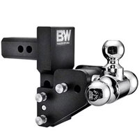 (image for) Trailer Receiver Hitch Multi Pro Ball-Mount Adjustable Channel Triple Ball 10k 2.5" Drop Dexter/Redneck #TS10064BMP