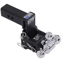 (image for) Trailer Receiver Hitcvh Ball-Mount Adj Channel Tri-Ball 14k 5" Drop Dexter/Redneck #TS20048B