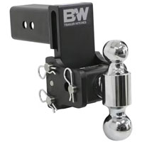 (image for) Trailer Hitch Receiver Ball-Mount Adjustable Channel Dual Ball 21k 5" Drop Dexter/Redneck #TS30037B