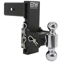 (image for) Trailer Receiver Hitch Ball-Mount Adjustable Channel Dual Ball 21k 7.5" Drop Dexter/Redneck #TS30040B