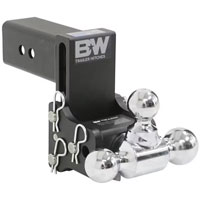 (image for) Trailer Receiver Hitch Ball-Mount Adjustable Channel Triple Ball 21k 4.5" Drop Dexter/Redneck #TS30048B