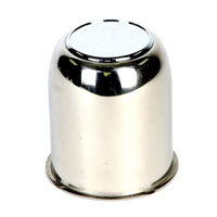 (image for) Stainless Steel Trailer 4 Lug Wheel Push Through Center Cap With Plug 3.19" Diameter Center Dexter/Redneck #319EZ-SS