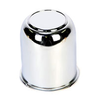 (image for) Chrome Trailer 4 Lug Wheel Push Through Center Cap With Plug 3.19" Diameter Center Dexter/Redneck #319EZ