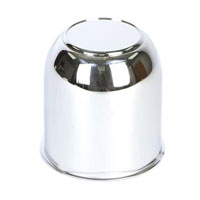 (image for) Chrome Trailer 5 Lug Wheel Push Through Center Cap With Plug 3.30" Diameter Center Dexter/Redneck #330EZ