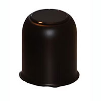 (image for) Black 5 Lug Trailer Wheel Push Through Center Cap With Plug 3.75" Diameter Center Dexter/Redneck #375EZ-BK
