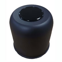 (image for) Black 5 & 6 Lug Trailer Wheel Push Through Center Cap 4.25" Diameter Center Dexter/Redneck #425EZ-BK