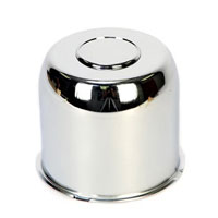 (image for) Chrome 8 Lug Trailer Wheel Push Through Center Cap With Plug 4.82" Diameter Center Dexter/Redneck #