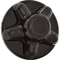 (image for) Trailer Wheel Hub Cover Black 13-15" Wheels 5 On 4.5" Bolt Pattern Dexter/Redneck #QT545B