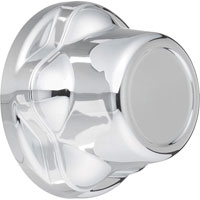 (image for) Trailer Wheel Hub Cover High Profile Chrome 13-15" Wheels 5 On 4.5" Bolt Pattern Dexter/Redneck #QT545CHN