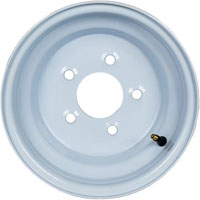 (image for) Steel OEM Trailer Wheel 5 On 4.5" Bolt Pattern White 10” x 6” Dexter/Redneck #WH106-50E