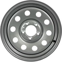 (image for) Steel Modular Trailer Wheel 5 On 4.5" Bolt Pattern Silver 14” X 5.5" Dexter/Redneck #WH1455-545SM