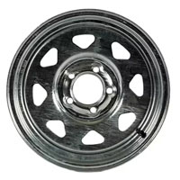 (image for) Steel Spoke Trailer Wheel 5 On 4.5" Bolt Pattern Galvanize 15” X 5" Dexter/Redneck #WH155-545GVS