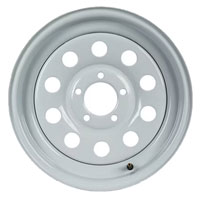 (image for) Steel Modular Trailer Wheel 5 On 4.5" Bolt Pattern White 15” X 5" Dexter/Redneck #WH155-545WM