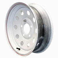 (image for) Steel Modular Trailer Wheel 5 On 5" Bolt Pattern White 15” x 5” Dexter/Redneck #Wh155-550WM