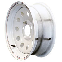 (image for) Steel Modular Trailer Wheel 5 On 4.5" Bolt Pattern White 15” x 6” Dexter/Redneck #WH156-545WM