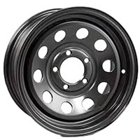 (image for) Steel Modular Trailer Wheel 5 On 5" Bolt Pattern Black 15” x 6” Dexter/Redneck #WH156-550BM