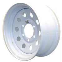 (image for) Steel Modular Trailer Wheel 6 On 5.5" Bolt Pattern White 15” x 6” Dexter/Redneck #WH156-655WM
