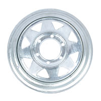 (image for) Steel Spoke Trailer Wheel 6 On 5.5" Bolt Pattern Galvanized 15”x6" Dexter/Redneck #WH156-6GVS