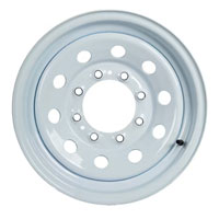 (image for) Steel HD Modular Trailer Wheel 8 On 6.5" Bolt Pattern White 16” x 6” Dexter/Redneck #WH166-8HDWM