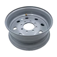 (image for) Trailer Steel Modular HD Wheel 8 On 6.5" Bolt Pattern Silver 17.5x 6.75 Dexter/Redneck #WH175675-8SM50OUT