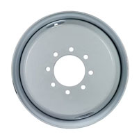 (image for) Steel OEM Dual Wheel 8 On 6.5" Bolt Pattern White 17.5" x 6.75" Dexter/Redneck #WHD175675-80E