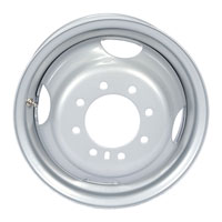 (image for) Steel Dual Trailer Wheel 8 On 6.5" Bolt Pattern Silver 16” x 6” Dexter/Redneck #WHIDS166-80E